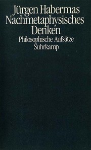 Jürgen Habermas: Nachmetaphysisches Denken (Paperback, German language, 1988, Suhrkamp)