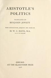 None None: Aristotle's politics (1916, Oxford University Press)