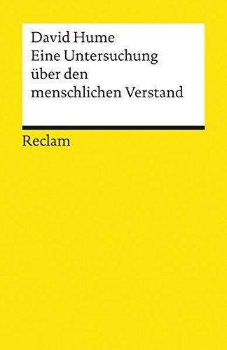 David Hume: Eine Untersuchung über den menschlichen Verstand (German language, 1982)