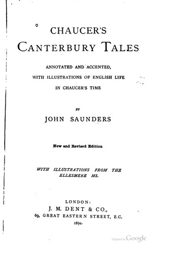 Geoffrey Chaucer: Canterbury tales (1894, J.M. Dent)