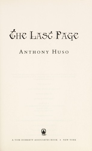 Anthony Huso: The last page (2010, Tor)