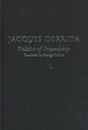 Jacques Derrida: Politics of friendship (1997, Verso)