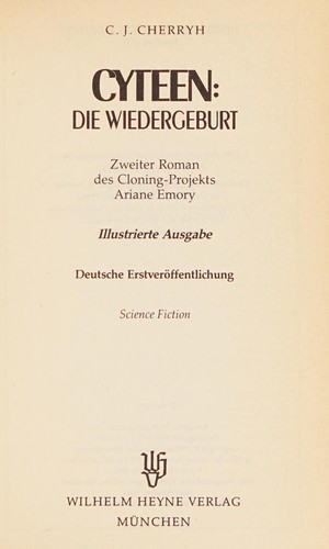 C.J. Cherryh: Cyteen: Die Wiedergeburt (German language, 1990, W. Heyne)