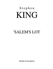 Stephen King: 'Salem's Lot (1992, Hodder & Stoughton)