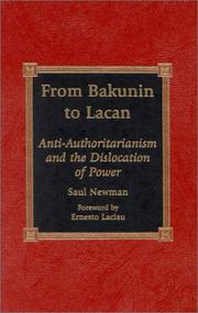 Saul Newman: From Bakunin to Lacan (Hardcover, 2001, Lexington Books)