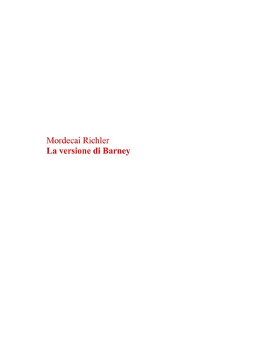 Mordecai Richler: La versione di barney (Paperback)