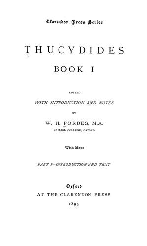 Thucydides: Thucydides. (1895, Clarendon Press)