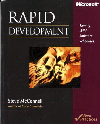 Steve McConnell, Steve McConnell: Rapid development (1996, Microsoft Press)