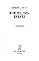 Anthony Trollope, Skilton: Belton Estate (Hardcover, 1991, Ashgate Publishing)