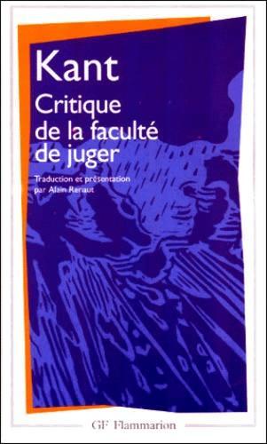 Immanuel Kant: Critique de la faculté de juger (French language)