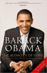 Barack Obama: The Audacity of Hope (2008, Canongate Books Ltd)