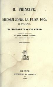Niccolò Machiavelli: Il Principe (Italian language, 1880, Successori le Monnier)