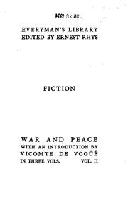 Lev Nikolaevič Tolstoy: War and Peace, Vol. II (1932, J.M. Dent & Sons, E.P. Dutton)
