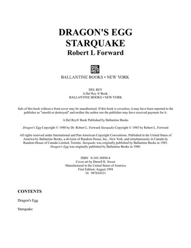 Robert L. Forward: Dragon's Egg (1983, Del Rey)