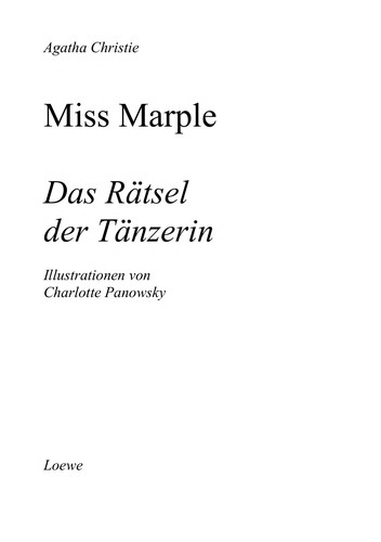 Agatha Christie: Das Ra tsel der Ta nzerin (German language, 1986, Loewe)
