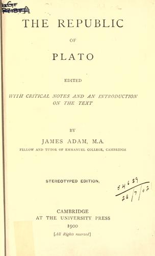Plato, G.M.A. Grube, Plato Plato: The Republic (1900, University Press)