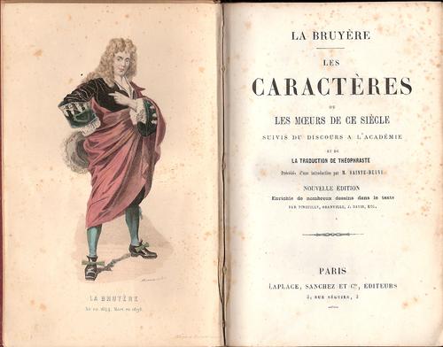 Jean de La Bruyère: Les caractères, ou, Les moeurs de ce siècle (Hardcover, French language, Laplace, Sanchez & Cie.)