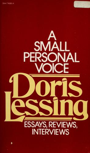 Doris Lessing: A small personal voice (1975, Vintage Books)