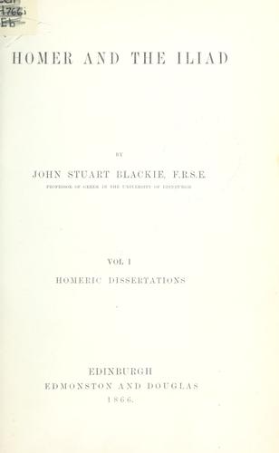 None None: Homer and the Iliad (1866, Edmonston and Douglas)