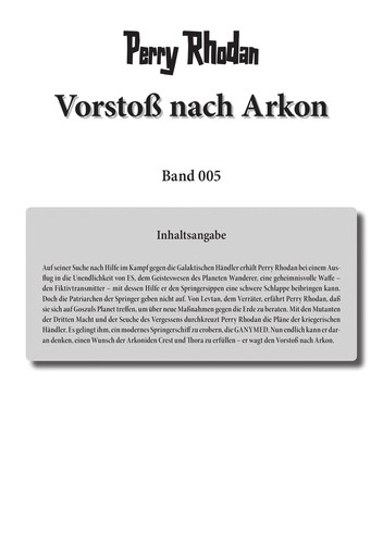 Vorstoss nach Arkon (German language, 1980, Moewig)