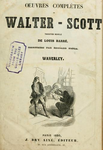 Sir Walter Scott: Waverley (French language, 1850, J. Bry ainé)