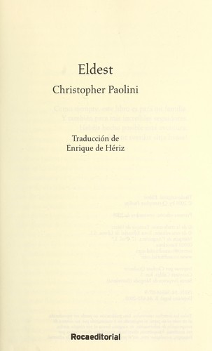 Christopher Paolini, Enrique de Hériz: Eldest (Spanish Edition) (Spanish language, 2005, Roca Editorial)