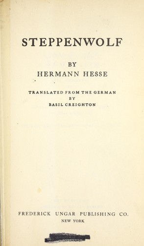 Herman Hesse: Steppenwolf. (1957, Ungar)