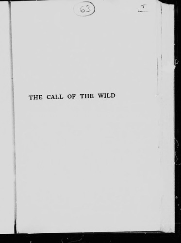 Jack London: The Call of the Wild (1996, CIHM (George N Morang))