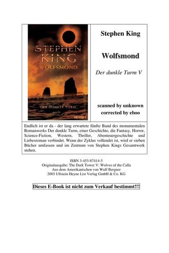 Stephen King: Wolfsmond (German language, 2003, Heyne)