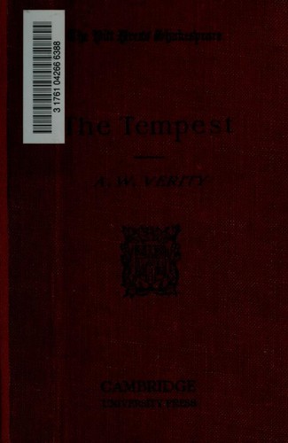 William Shakespeare: The Tempest (Hardcover, 1926, University Press)