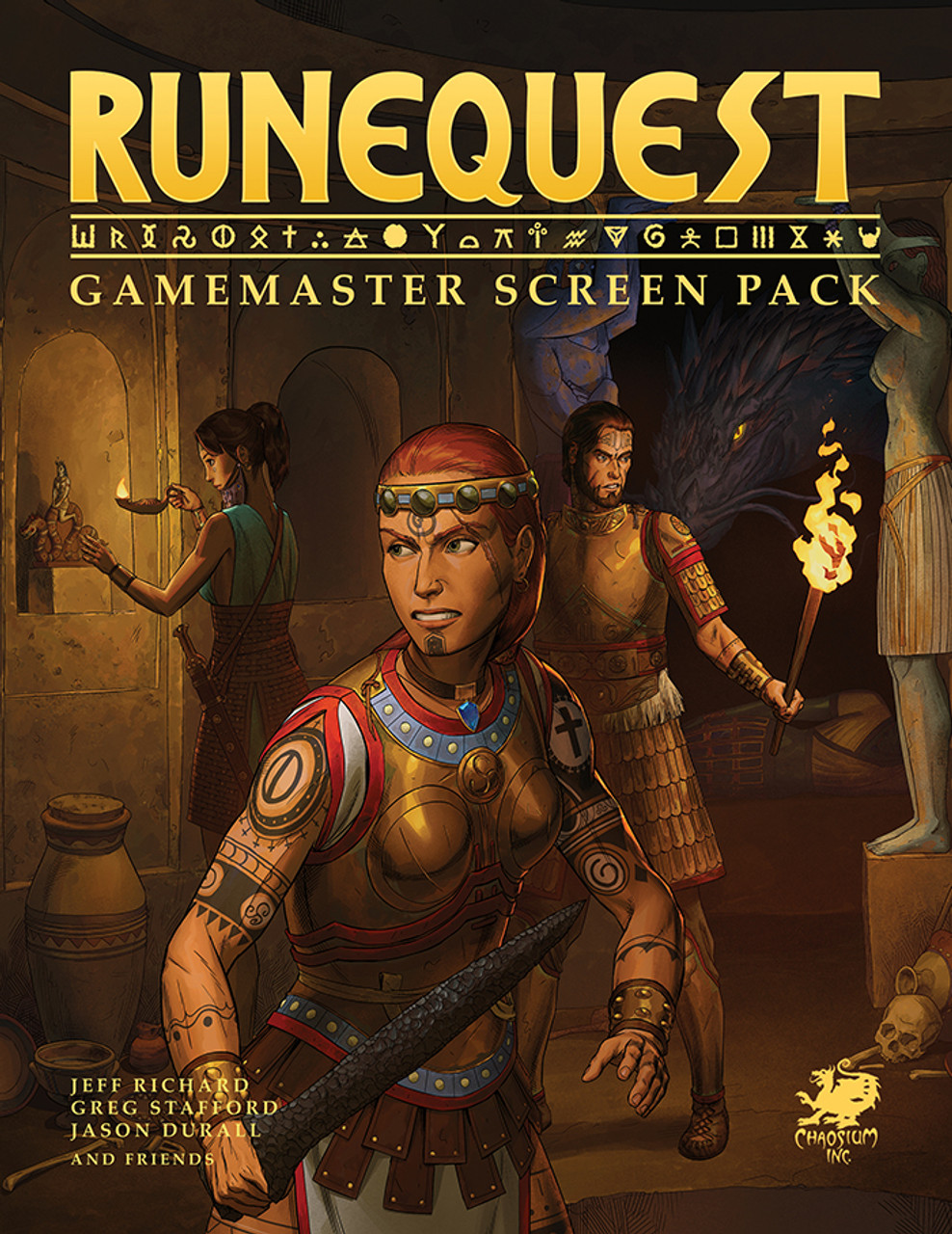 Greg Stafford, Jeff Richard, Jason Durall: RuneQuest - Gamemaster Screen Pack (Chaosium)