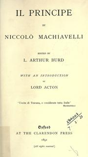 Niccolò Machiavelli: Il principe. (1891, Clarendon Press)