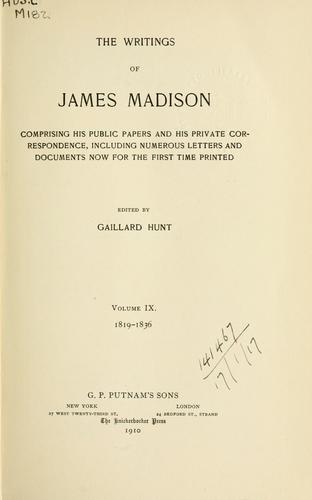 James Madison: Writings (1900, Putnam)