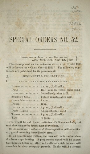 Confederate States of America. Army. Trans-Mississippi Dept.: Special orders no. 52 (1862, s.n.)