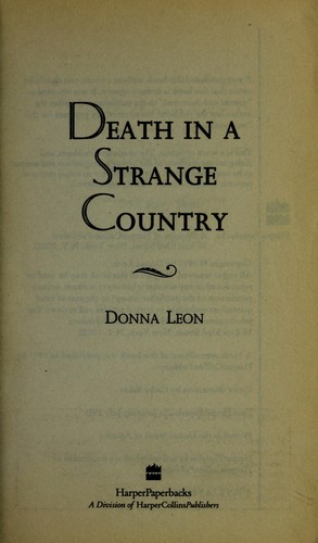 Donna Leon: Death in a Strange Country (1995, HarperCollins Publishers)