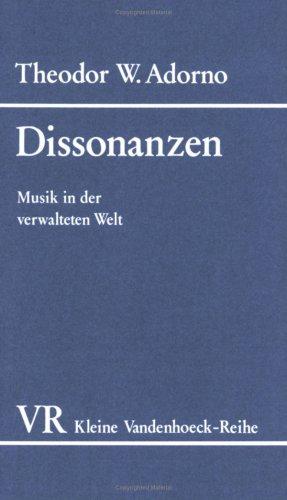 Theodor W. Adorno: Dissonanzen (Paperback, German language, 1991, Vandenhoeck & Ruprecht)