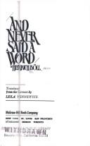 Heinrich Böll: And never said a word (1978, McGraw-Hill)