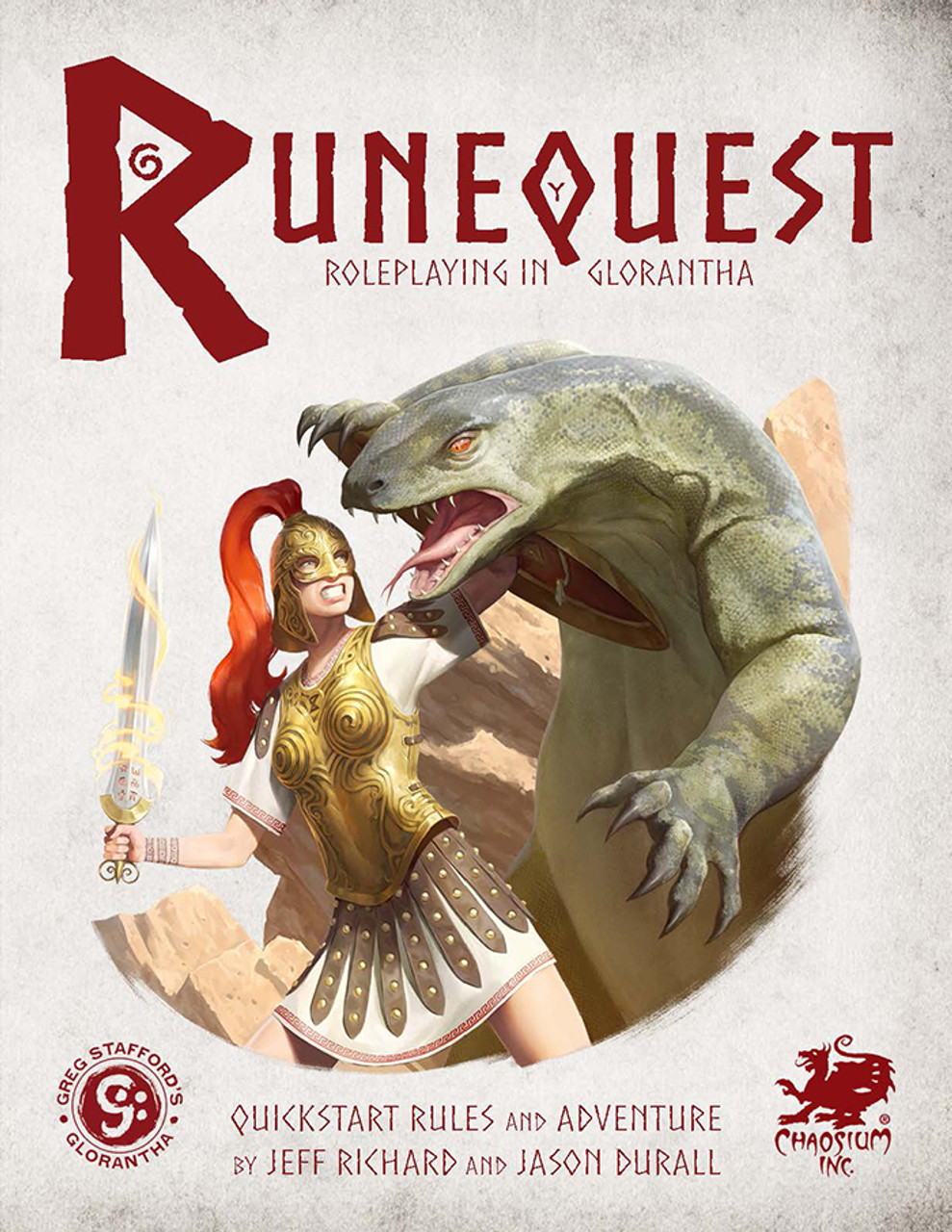 Jeff Richard, Jason Durall: RuneQuest: Roleplaying in Glorantha Quickstart (Paperback, Chaosium Inc.)