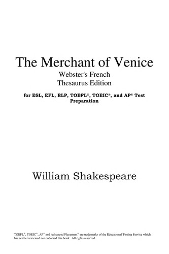William Shakespeare: The merchant of Venice (EBook, 2005, ICON Classics)