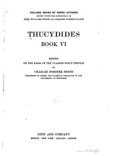 Thucydides: Thucydides (1913, Ginn)