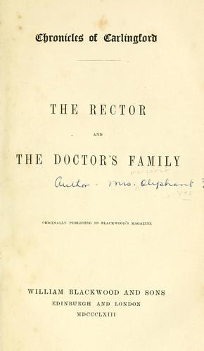 Margaret Oliphant: The rector ; and, The doctor's family. (1863, W. Blackwood)