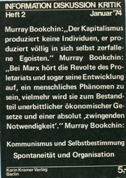 Murray Bookchin: Kommunismus und Selbstbestimmung (Paperback, German language, 1974, Karin Kramer Verlag)