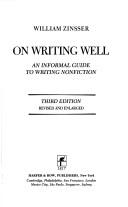 William Zinsser: On writing well (1985, Harper & Row)