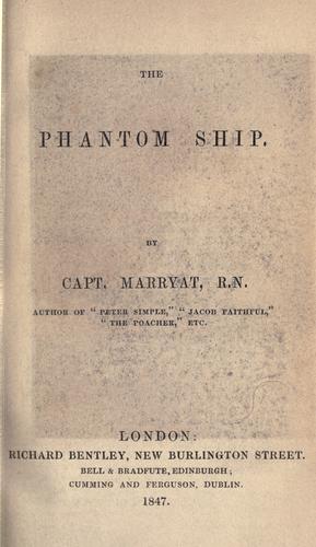 Frederick Marryat: The phantom ship (1847, R. Bentley, Bell and Bradfute)