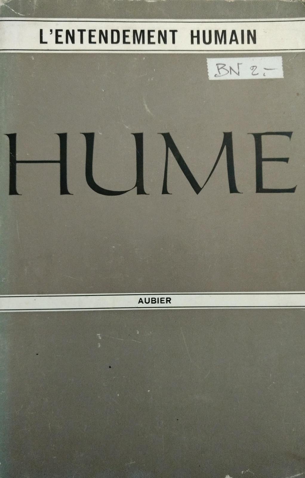 David Hume: Enquête sur l'entendement humain (French language, 1972, Aubier)