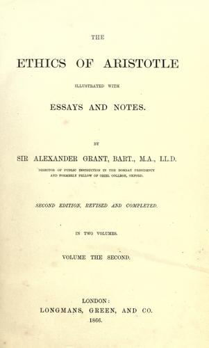 Αριστοτέλης, Aristotle;  And Critical Notes  Analysis  Translator  J.E.C. Welldon, C. D. C. Reeve, Terence Irwin: The ethics of Aristotle (1866, Longmans, Green and Co.)