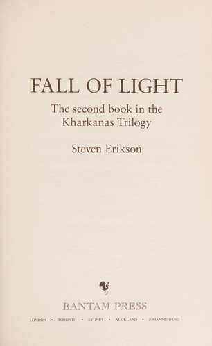 Steven Erikson: Fall of light (2015, Bantam Press)