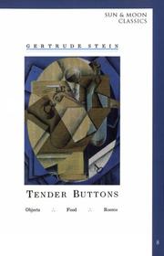 Gertrude Stein: Tender Buttons. (Paperback, 1991, Sun & Moon P.,U.S.)