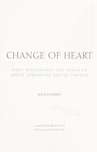 Nick Cooney: Change of heart (2010, Lantern Books)