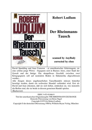 Robert Ludlum: Der Rheinmann-Tausch